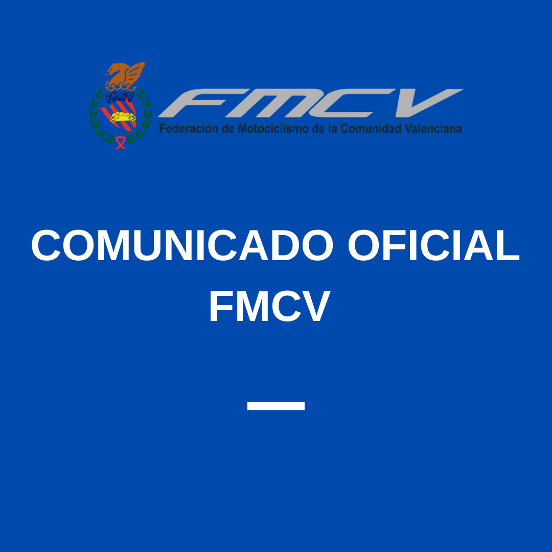 Comunicado oficial de la FMCV con respecto al ESBK del 1 y 2 de junio