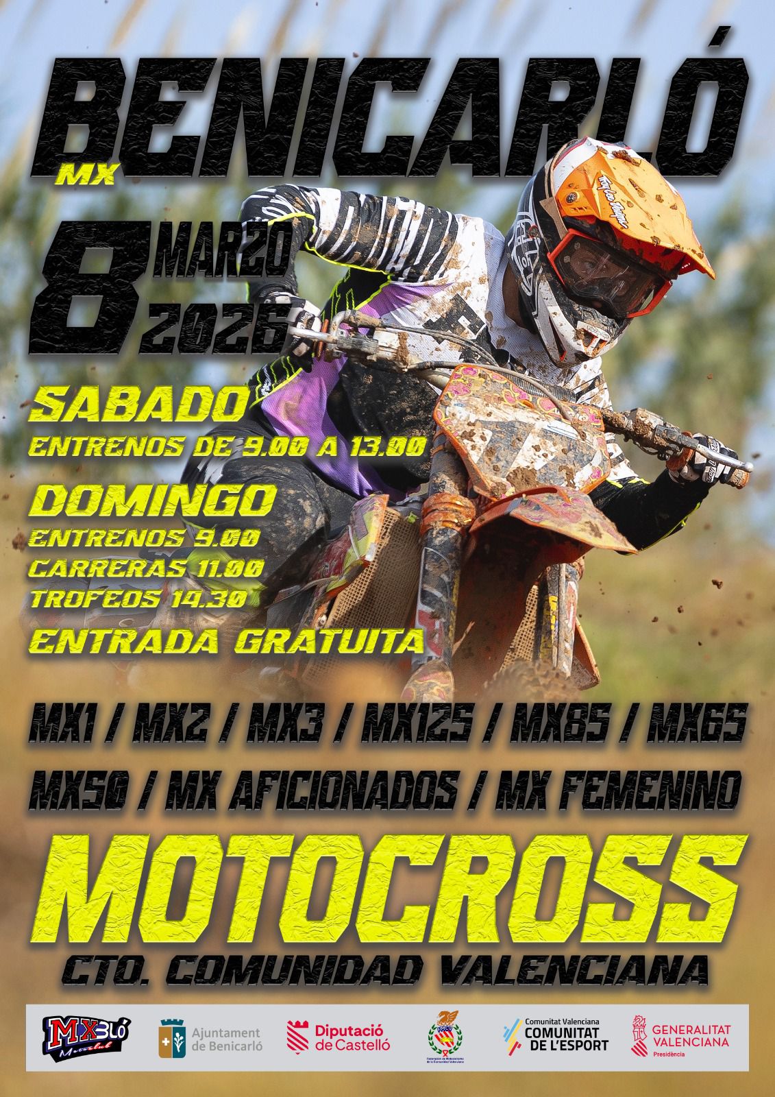 Benicarló, sede de la 3ª prueba del autonómico valenciano de Motocross
