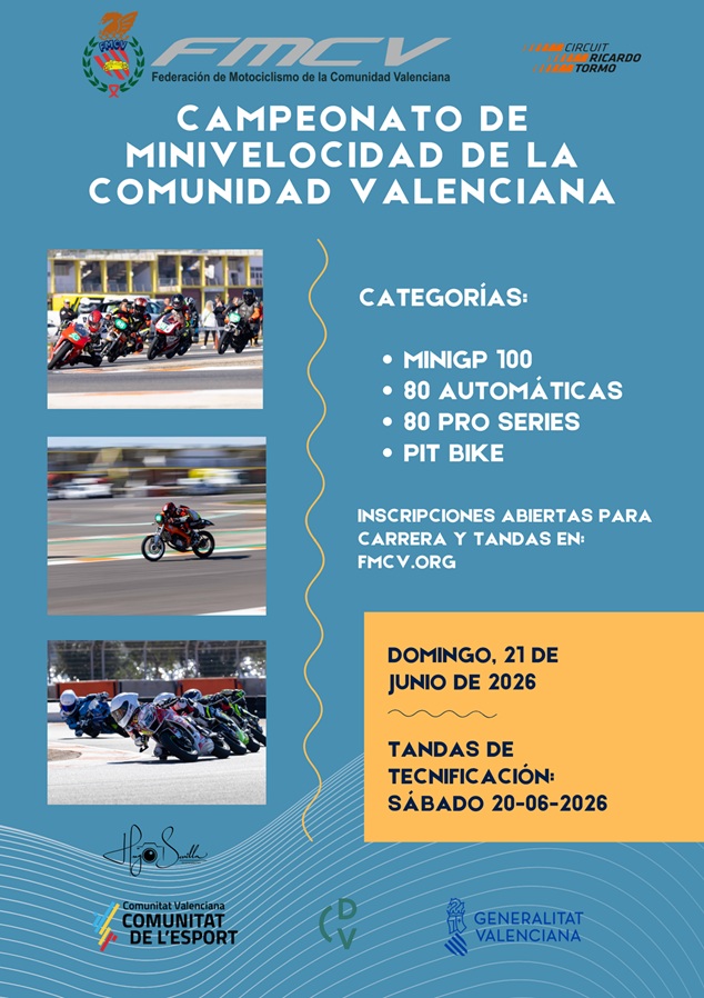 La 6ª de la Minivelocidad valenciana, este domingo en Cheste