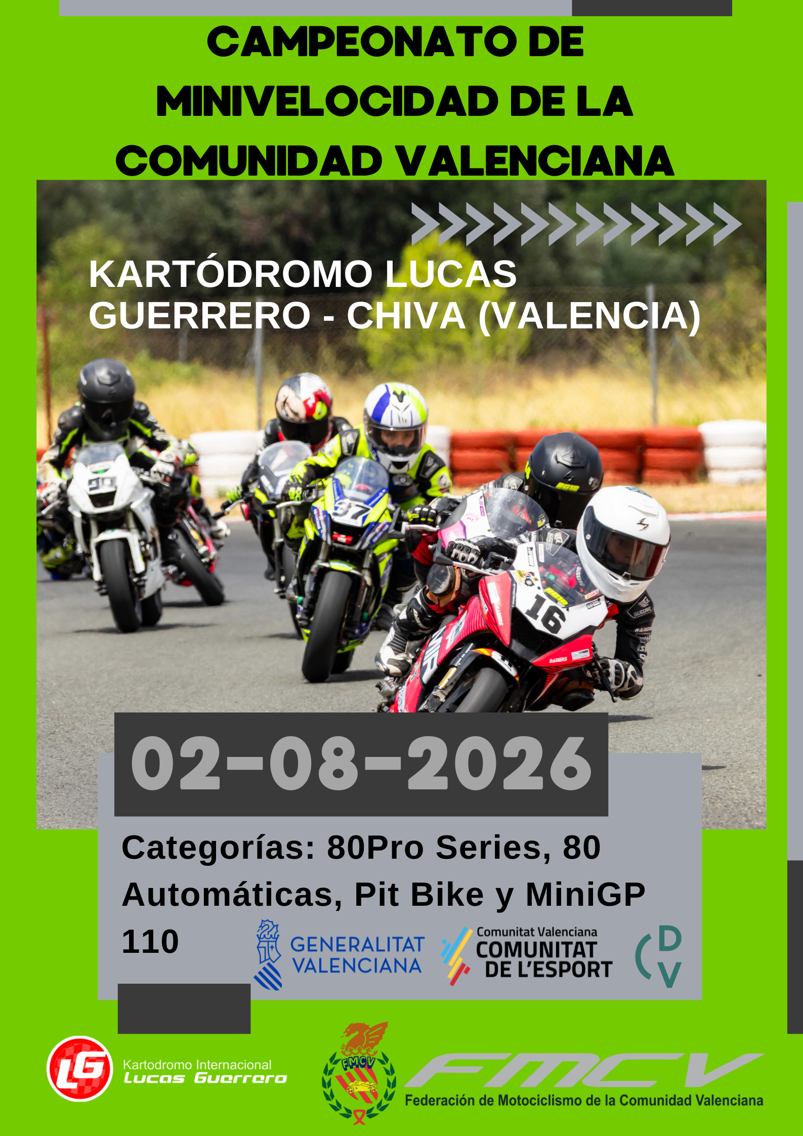Chiva acoge a la Minivelocidad valenciana este primer domingo de agosto