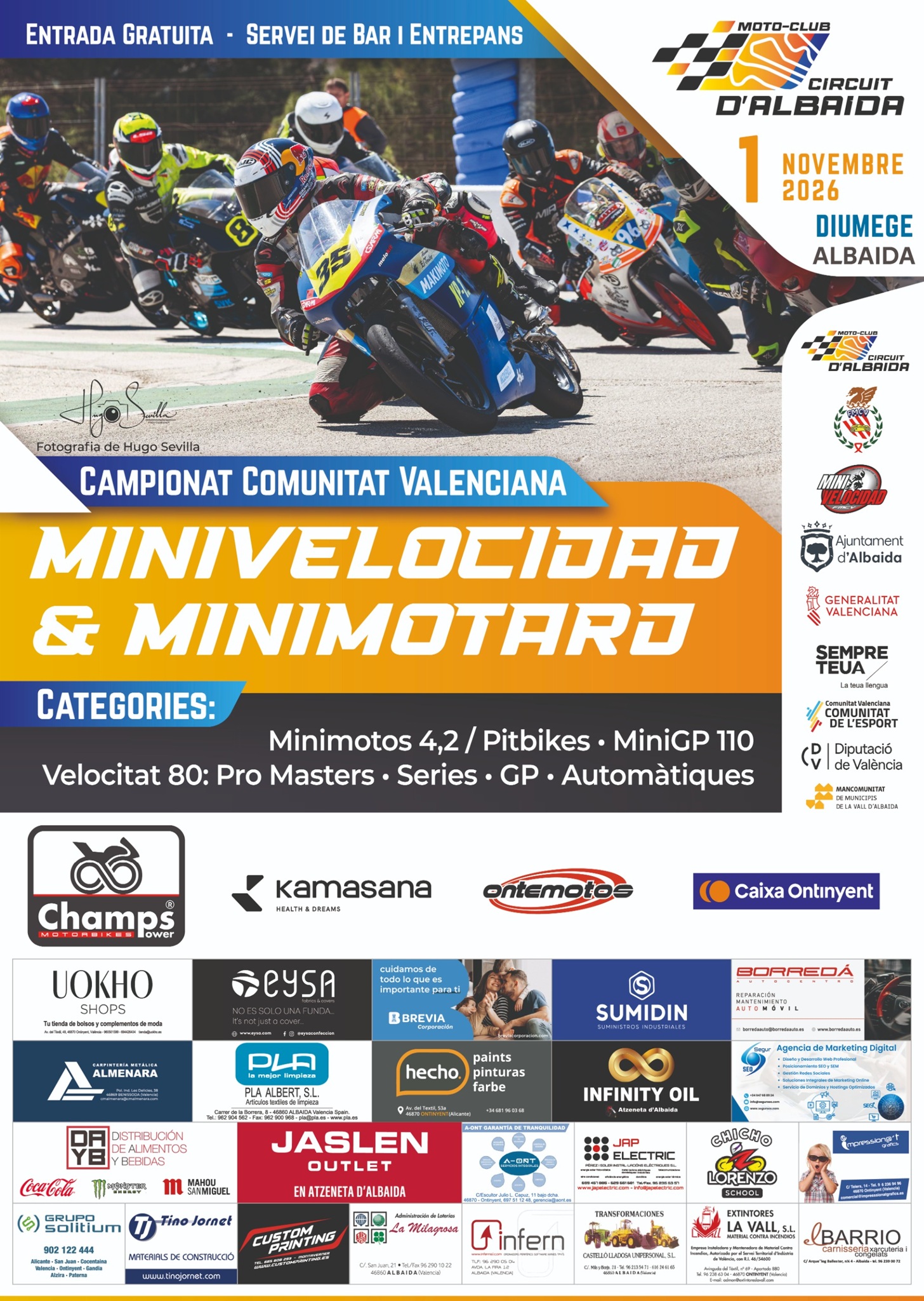La 9ª prueba de la Minivelocidad valenciana, este domingo en Albaida