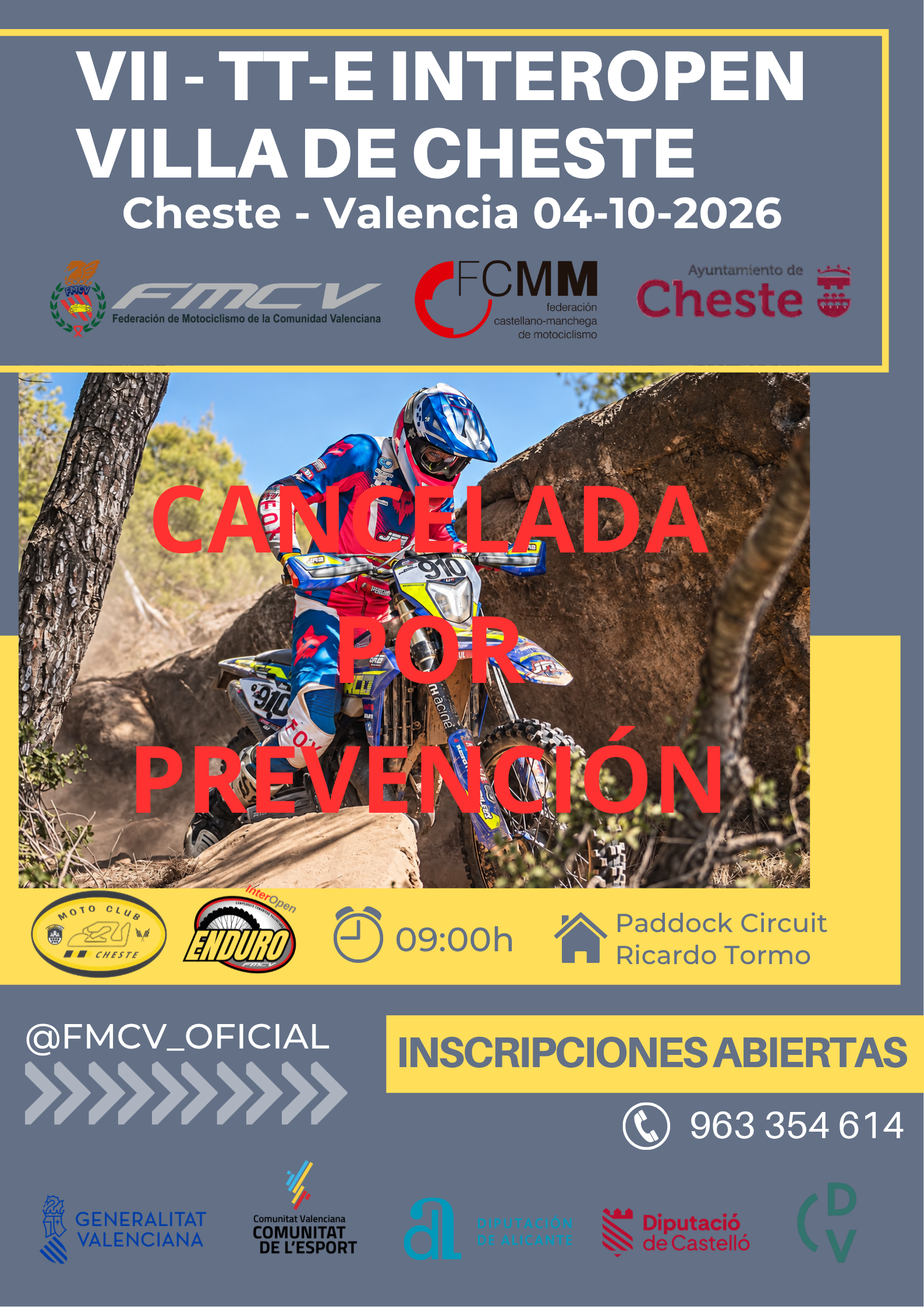 TT-E Cheste: La carrera se aplaza por las inclemencias meteorológicas